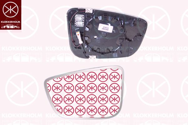 Szkło lusterka, lusterko zewnętrzne KLOKKERHOLM 00681063A1