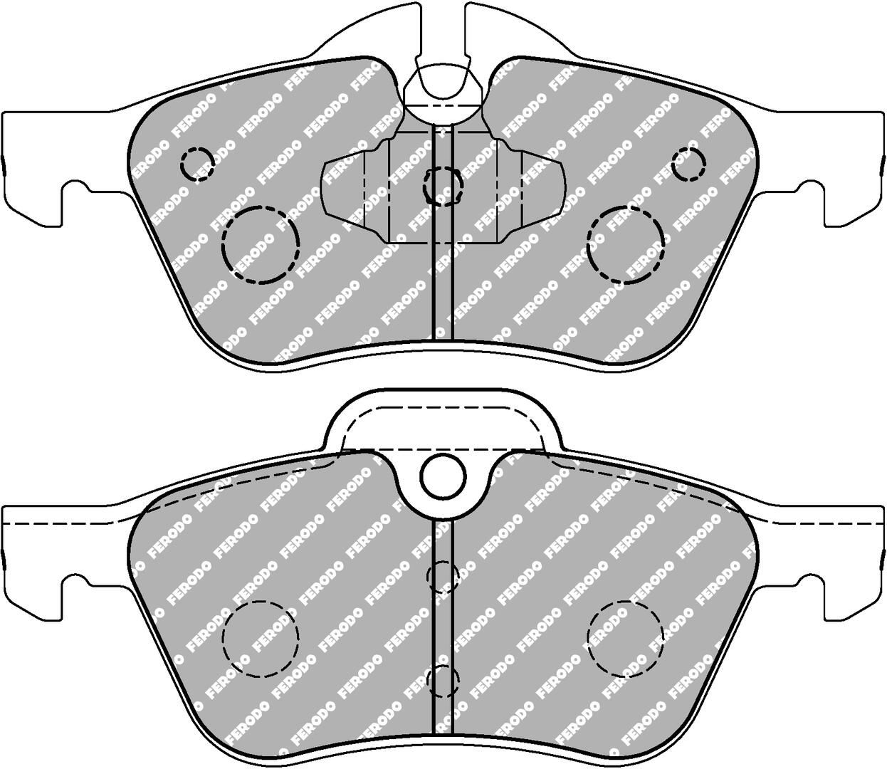 set placute frana,frana disc FERODO FCP1499H