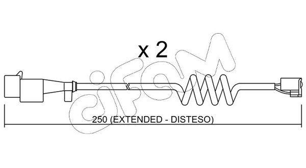 Styk ostrzegawczy, zużycie okładzin hamulcowych CIFAM SU.227K