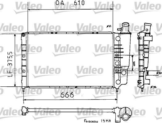 Chłodnica, układ chłodzenia silnika VALEO 810938