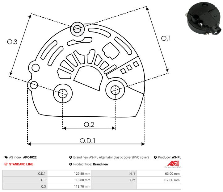 Levně Čepička, generátor AS-PL APC4022