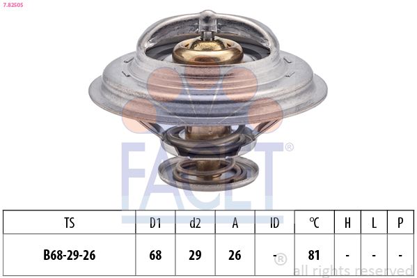Termostat, środek chłodzący FACET 7.8250S