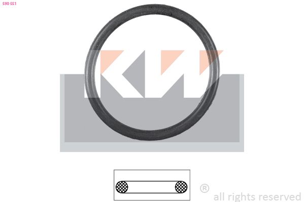 Uszczelka, termostat KW 590 551