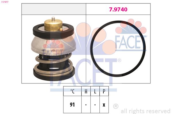 termostat,lichid racire FACET Made in Italy - OE Equivalent 7.7977