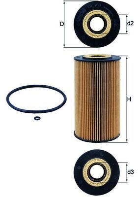 Olejový filter MAHLE OX 169D