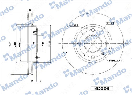 Tarcza hamulcowa MANDO MBC030098