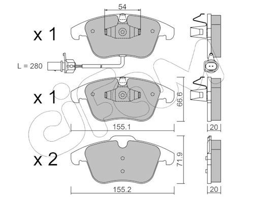 Bremžu uzliku kompl., Disku bremzes