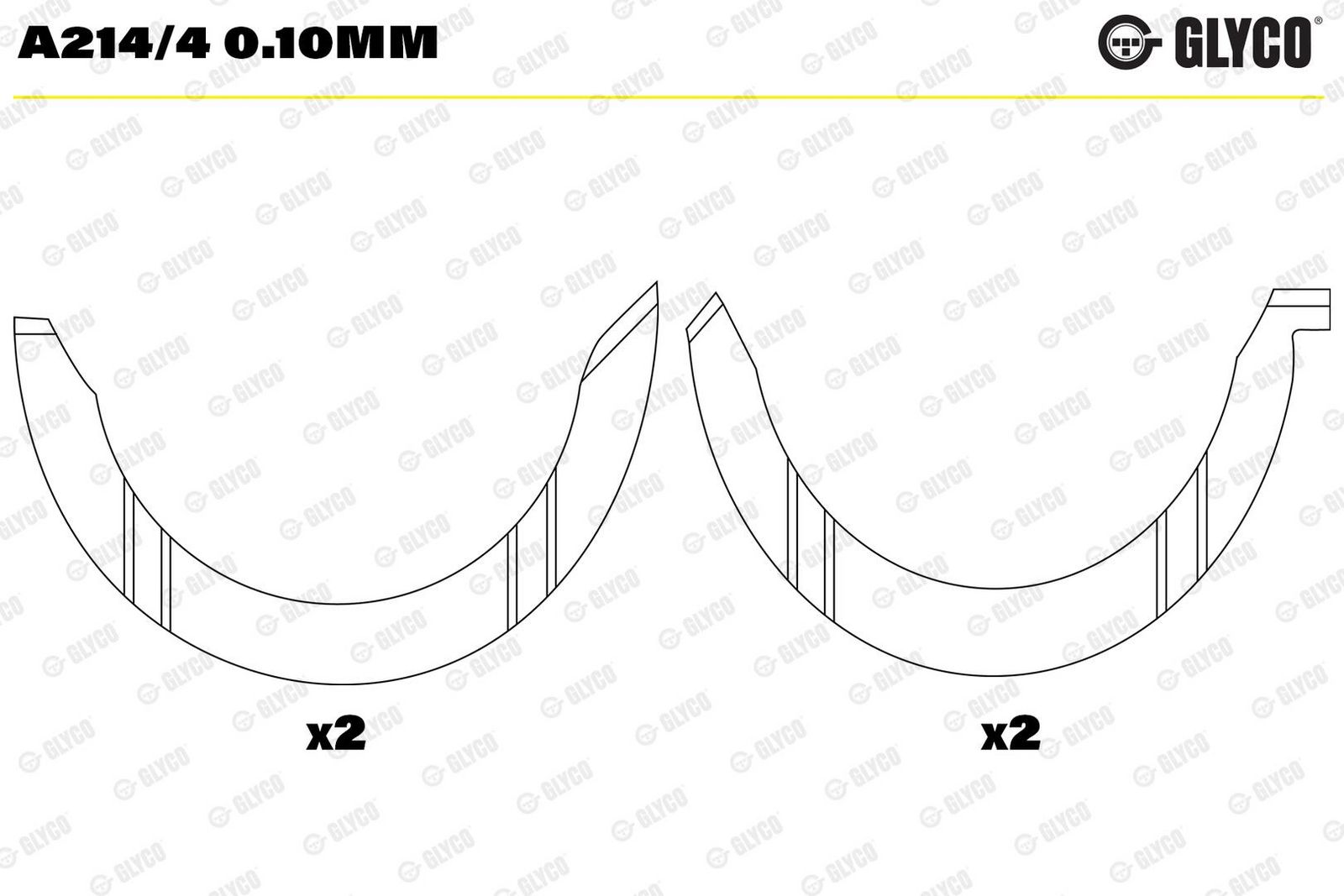 Saiba distantier, arbore cotit GLYCO A214/4 0.10mm