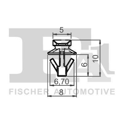 Clip, listwa ochronna FA1 74-40002.5