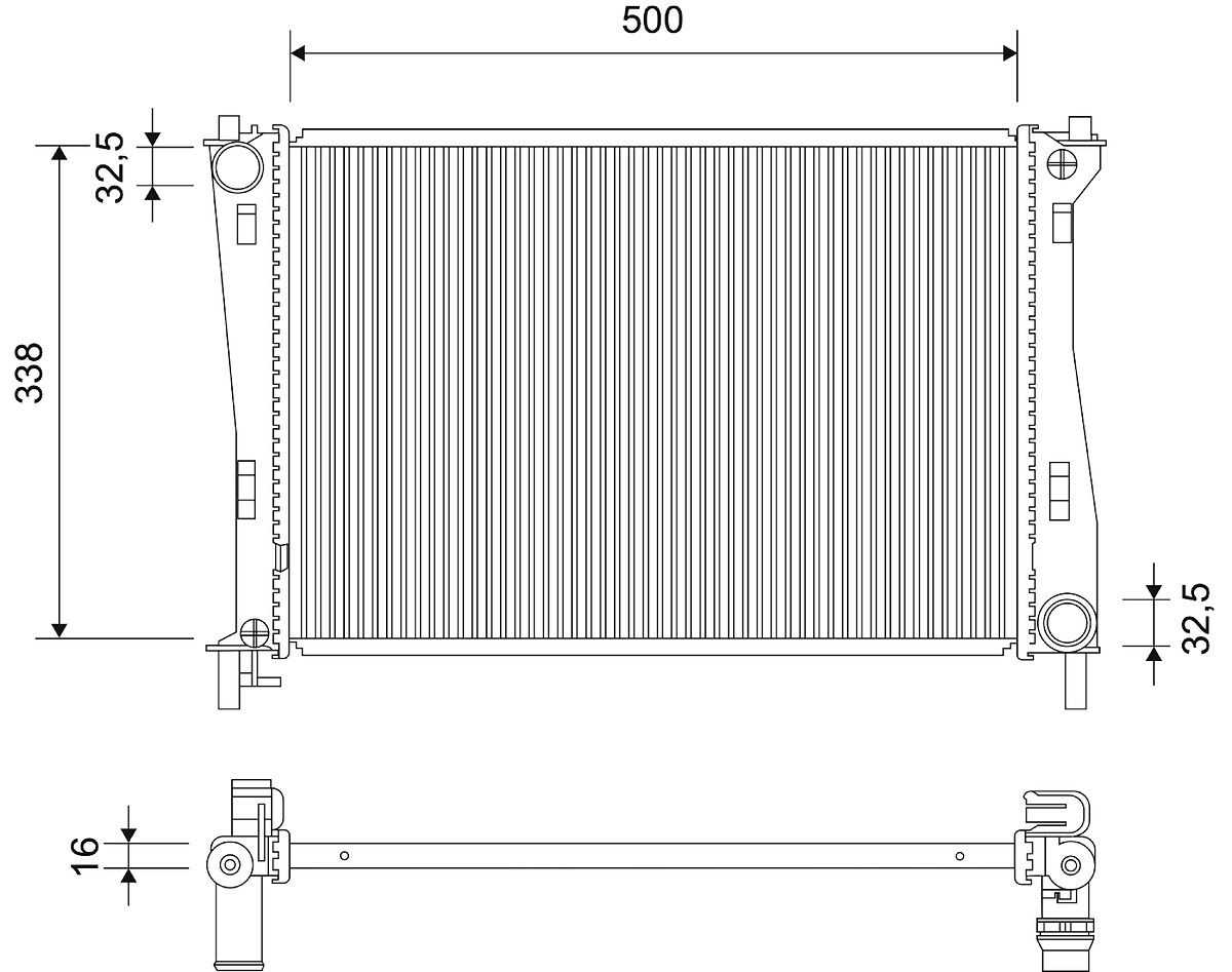 Radiator, racire motor VALEO 701522