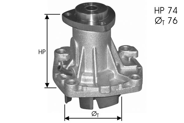 Pompe à eau, refroidissement du moteur