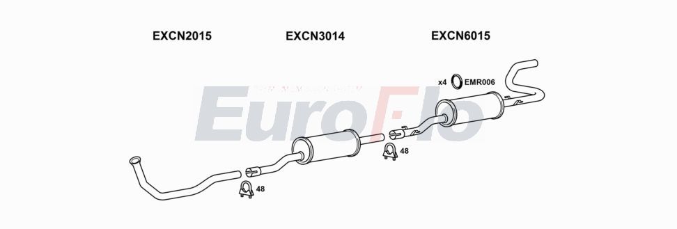 Układ wydechowy EUROFLO TBEXP25D7011