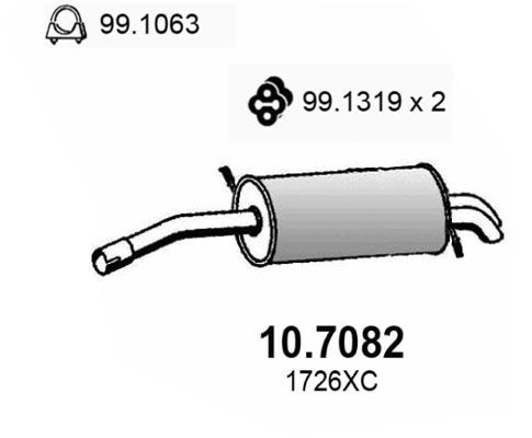 Tłumik końcowy ASSO 10.7082