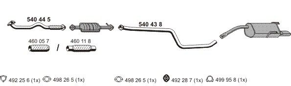 Układ wydechowy ERNST 110017