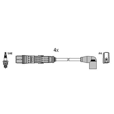 Set cablaj aprindere HUCO 134961