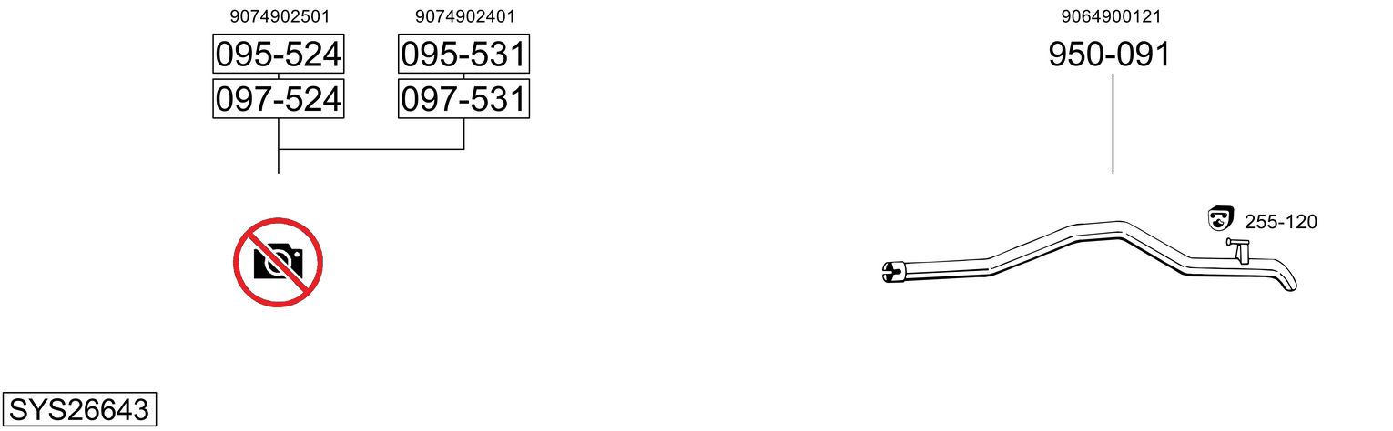 Układ wydechowy BOSAL SYS26643