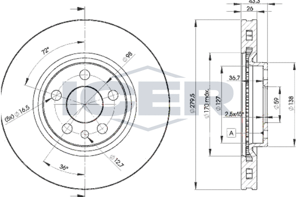 Tarcza hamulcowa ICER 78BD4620-2