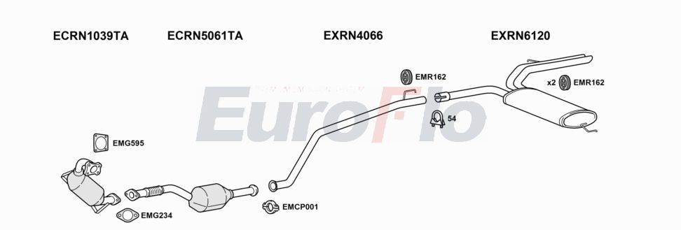 Układ wydechowy EUROFLO RNTRA25D7004A00