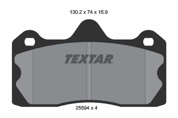 Zestaw klocków hamulcowych, hamulce tarczowe TEXTAR 2559401