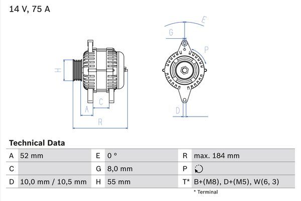 Alternator BOSCH 0 986 042 031