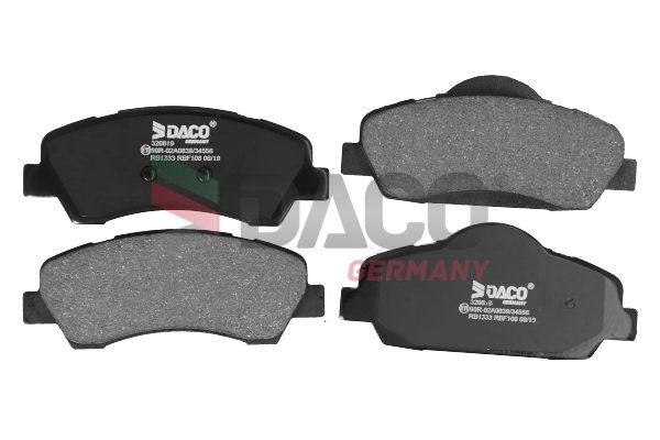 Zestaw klocków hamulcowych, hamulce tarczowe DACO GERMANY 320619