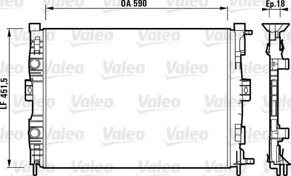 Chłodnica, układ chłodzenia silnika VALEO 732873
