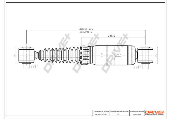 Amortyzator DR!VE+ DP1610.10.0163