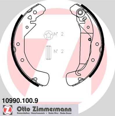 Sada brzdových čeľustí ZIMMERMANN 10990.100.9