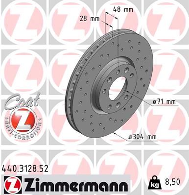 Brzdový kotouč ZIMMERMANN 440.3128.52