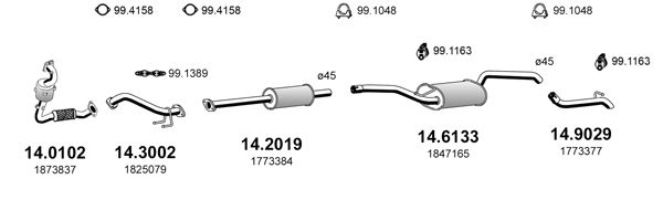 Układ wydechowy ASSO ART4690