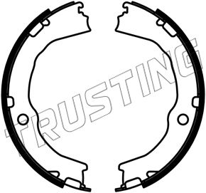 Zestaw szczęk hamulcowych, hamulec postojowy TRUSTING 253.685