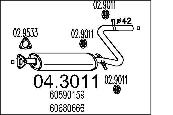 Katalizator MTS 04.3011