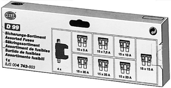 Levně Sada pojistek HELLA 8JS 004 743-803