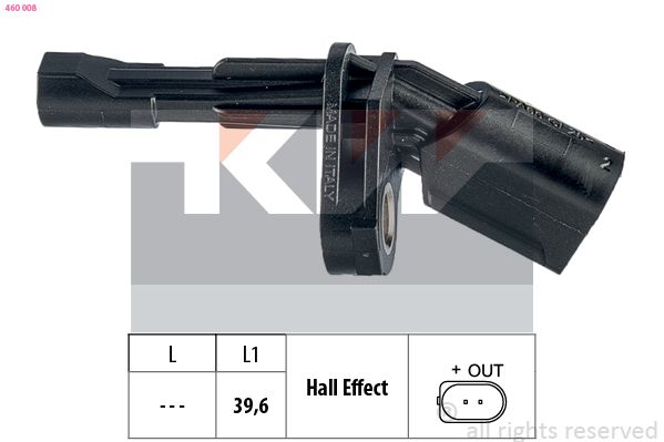 Czujnik, prędkość obrotowa koła KW 460 008