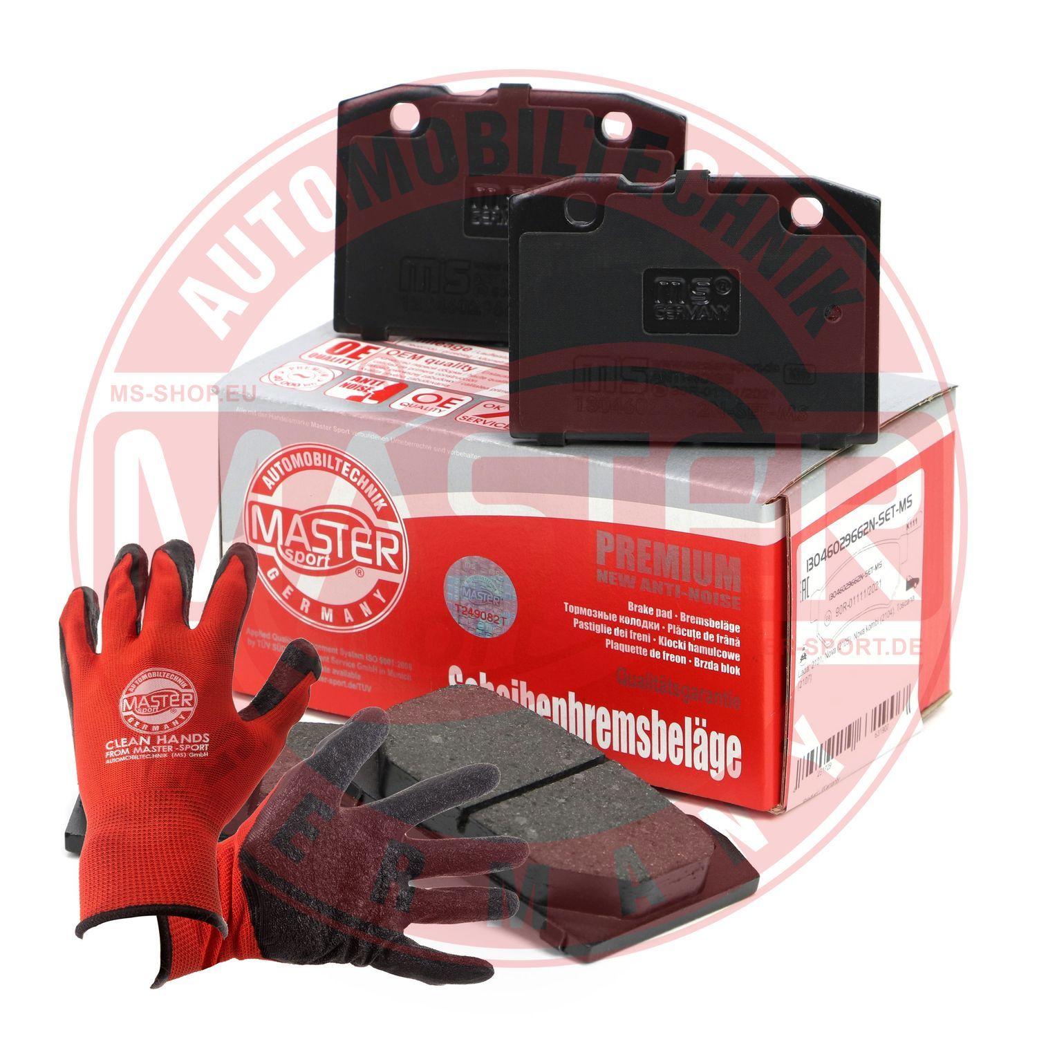 Zestaw klocków hamulcowych, hamulce tarczowe MASTER-SPORT GERMANY 13046029662N-SET-MSP