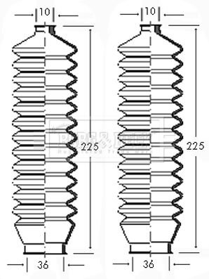 Zestaw osłon, układ kierowniczy BORG & BECK BSG3038