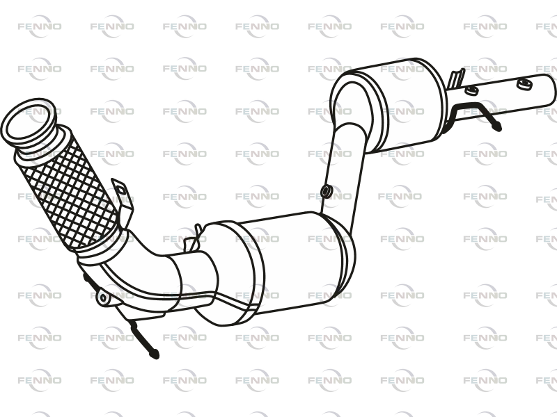 Filtr sadzy / filtr cząstek stałych, układ wydechowy FENNO 2N0254701MX