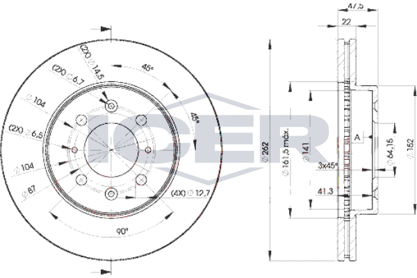 Tarcza hamulcowa ICER 78BD0830-2