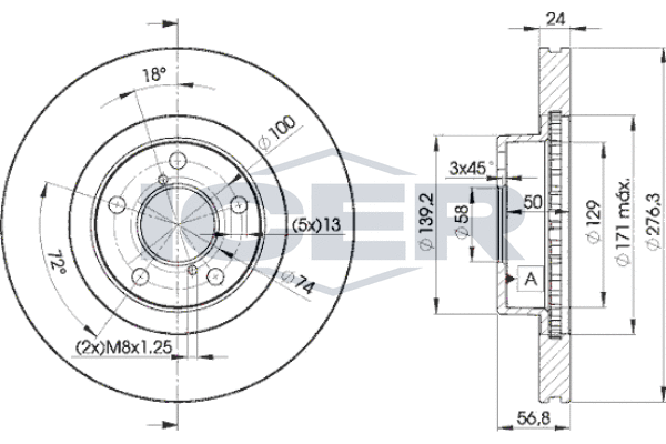 Tarcza hamulcowa ICER 78BD0033-2