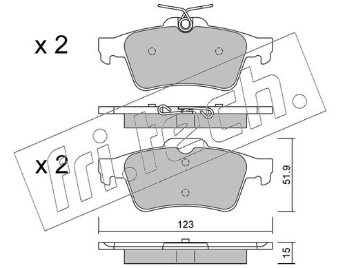 Zestaw klocków hamulcowych, hamulce tarczowe FRI.TECH. 346.3