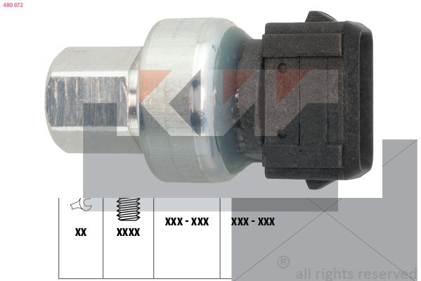 Przełącznik ciśnieniowy, klimatyzacja KW 480072