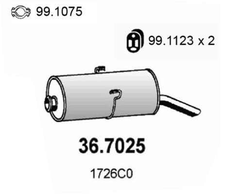 Tłumik końcowy ASSO 36.7025