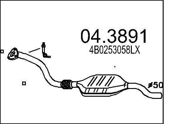Katalizator MTS 4B0253058LX