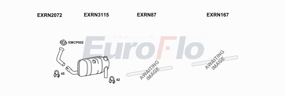 Układ wydechowy EUROFLO RN4113001C
