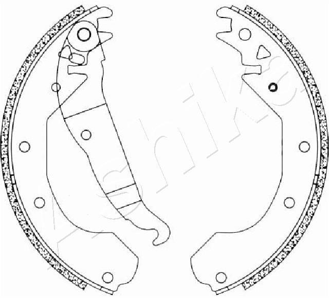 Zestaw szczęk hamulcowych ASHIKA 55-00-0404