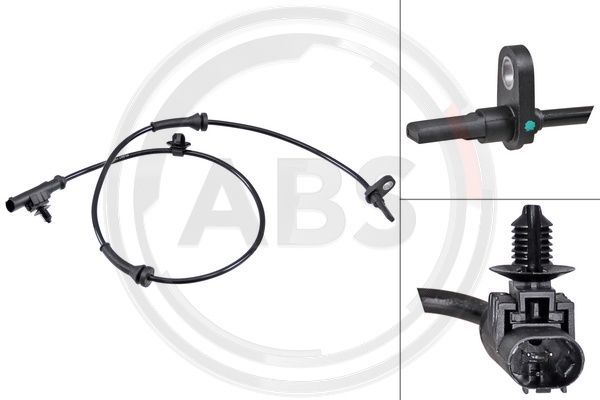 Czujnik, prędkość obrotowa koła A.B.S. 30768