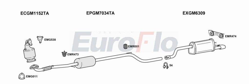 Układ wydechowy EUROFLO VLMER17D6011
