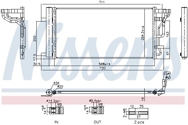 Condensator, climatizare NISSENS 940978