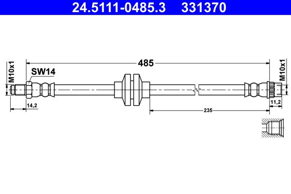 Brzdová hadice ATE 24.5111-0485.3