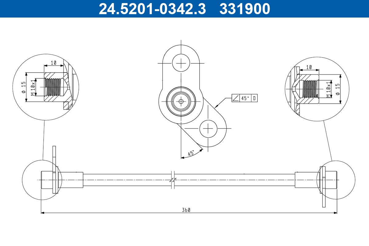 Furtun frana ATE 24.5201-0342.3